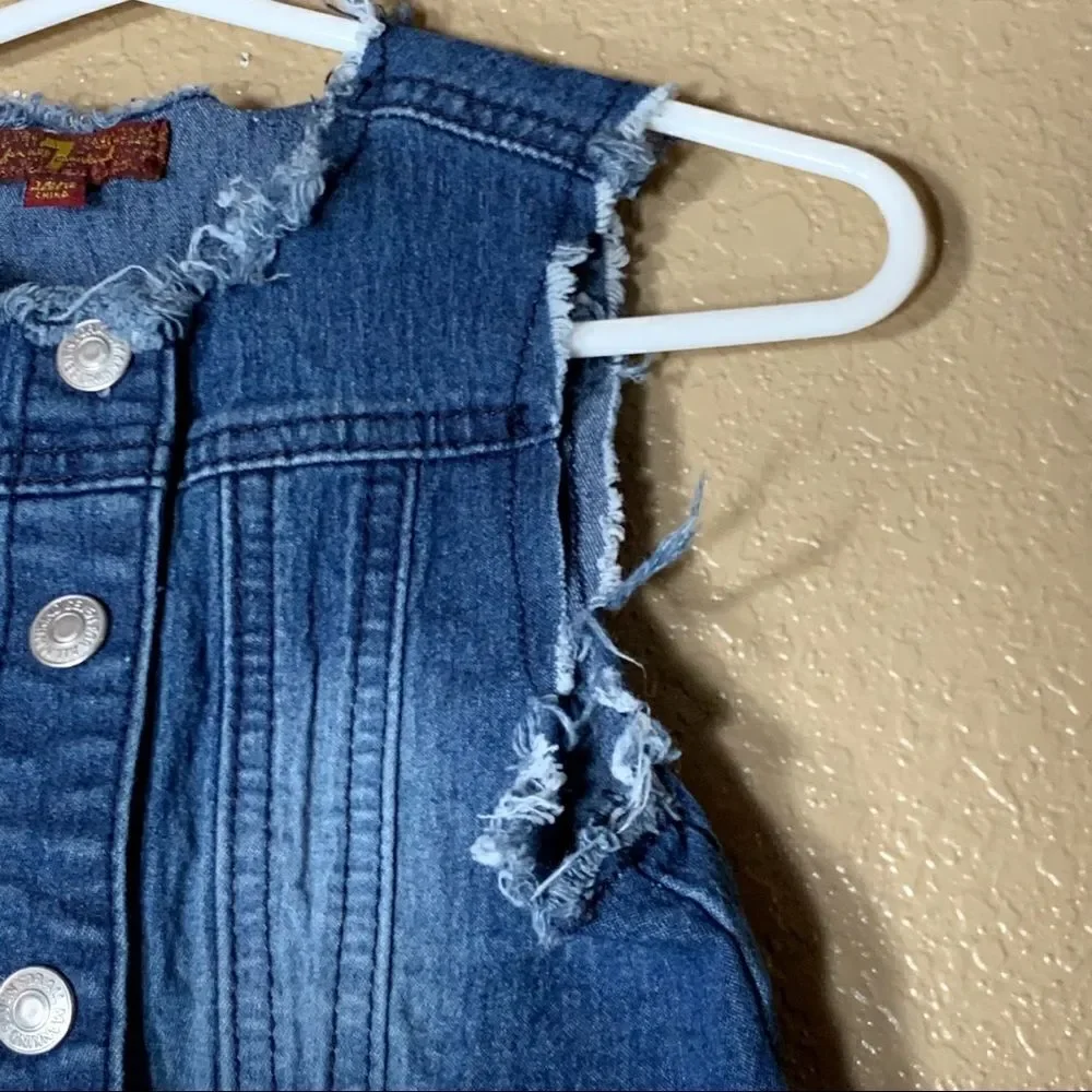 7 For All Mankind toddler girl distressed vest‎